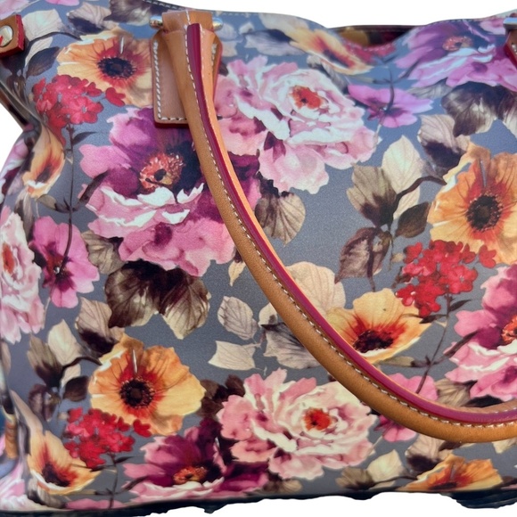 NWOT Cavalcanti Floral  Multi Leather Shoulder Bag, Tote Made In Italy - Picture 8 of 13